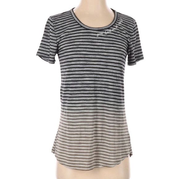 Maurices T-Shirt Size S Small Women's Striped You Had Me At Merlot Short Sleeve - Picture 1 of 6